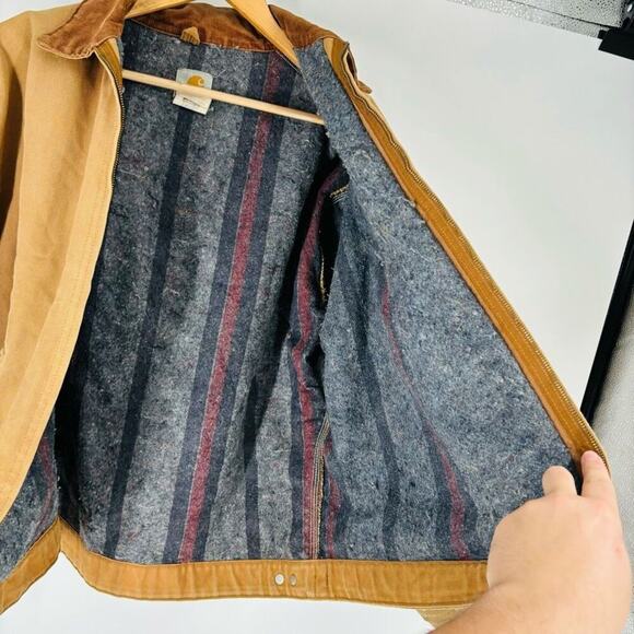 Vintage Carhartt J01 BRN Blanket Lined Detroit Jacket Brown Mens Size 48 - Picture 10 of 10